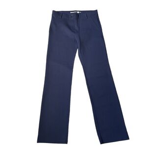 Betabrand Straight Leg Stretchy Pants in Navy‎ Blue Color Size: M